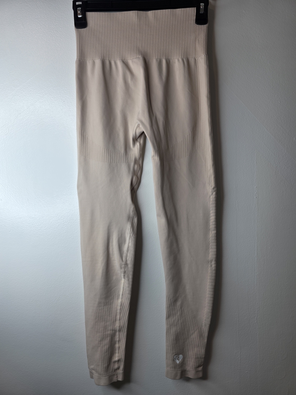 Woman Best High-Waist Seamless Leggings in Light Beige Size M